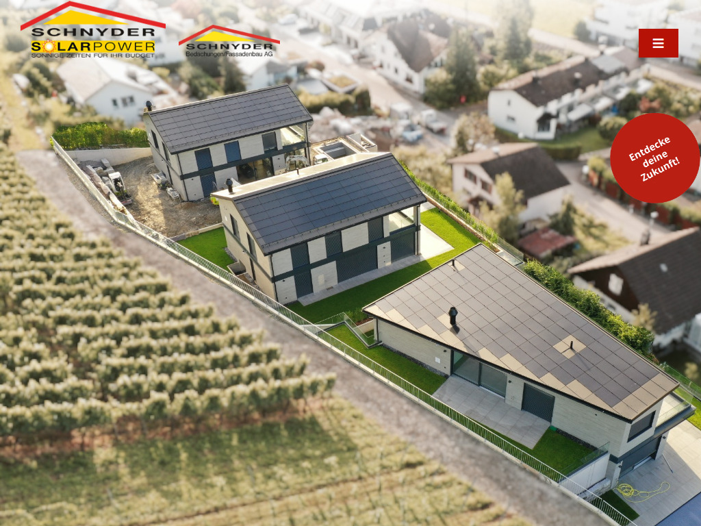 Website von Schnyder Bedachungen / Fassadenbau AG in Pfäffikon