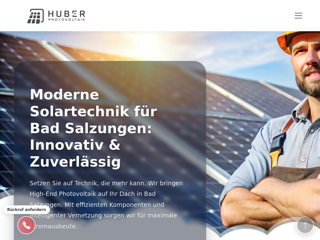 Website von Huber Group GmbH in Bad Salzungen