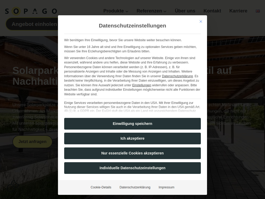 Website von Sopago GmbH in Marburg