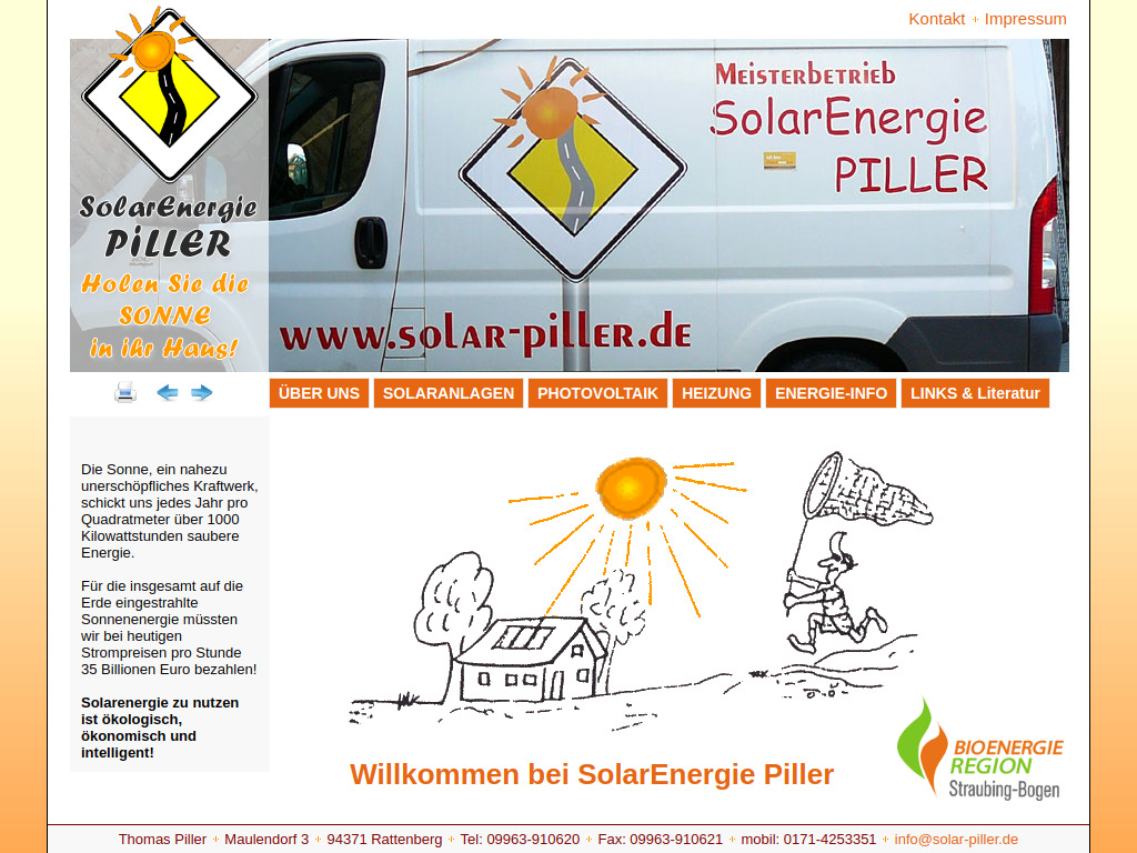 Website von SolarEnergie-Piller in Rattenberg