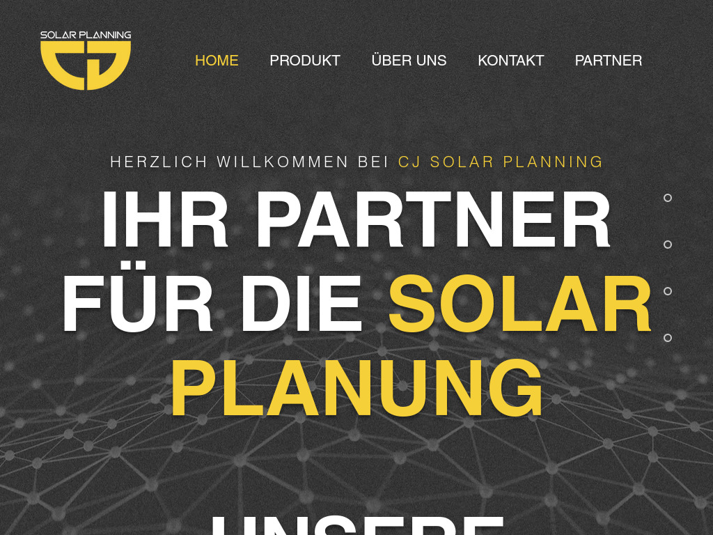 Website von CJ Solar Planning in Berneck