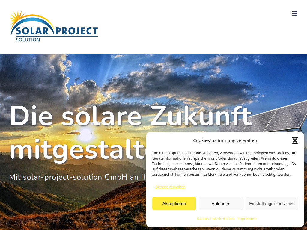 Website von solar-project-solution GmbH in Lohmar