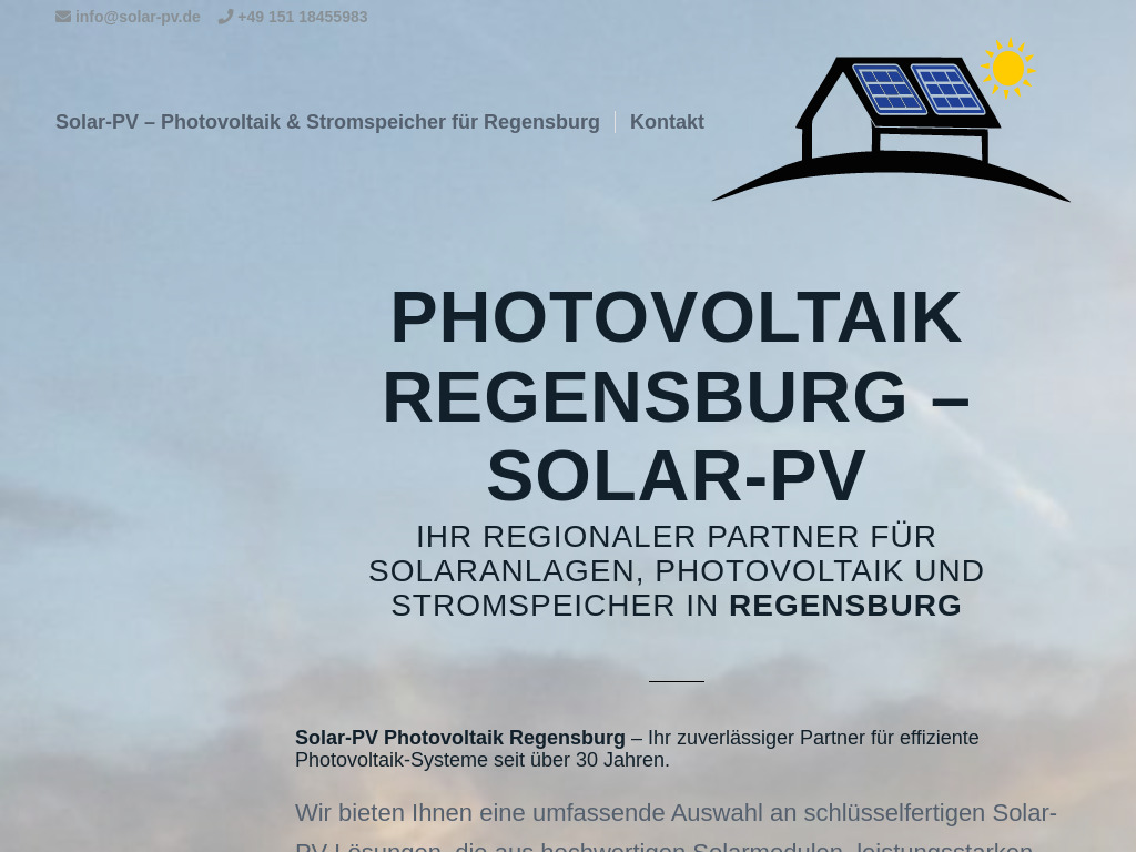 Website von Solar-PV Roland Plodek in Pettendorf