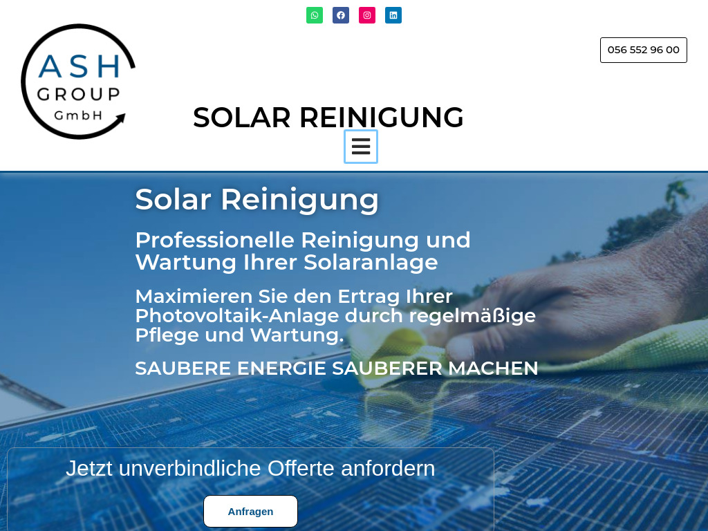 Website von ASHGroup GmbH in Künten