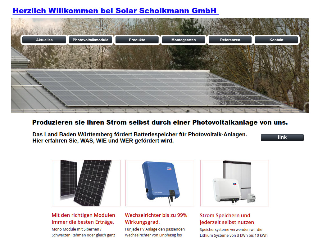 Website von Solar Scholkmann GmbH in Konstanz