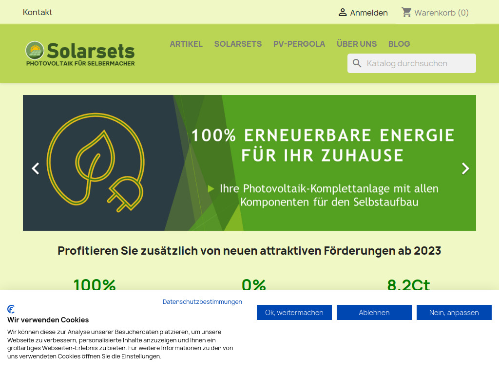Website von Solarsets in Boxberg