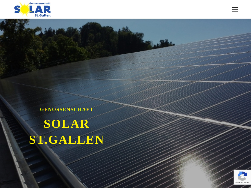 Website von Genossenschaft Solar St.Gallen