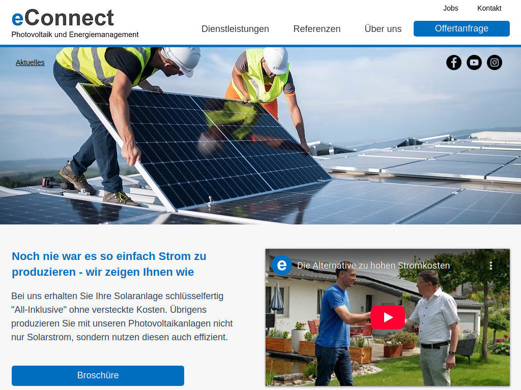 Website von Photovoltaikanlagen in Bubikon