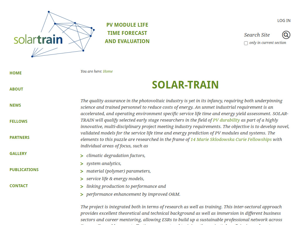 Website von SOLAR-TRAIN in Freiburg Tel