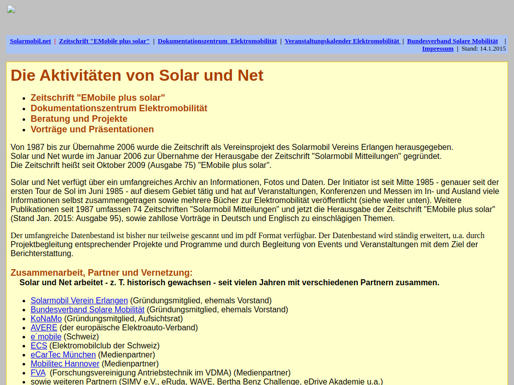 Website von Solar und Net in Weilersbach