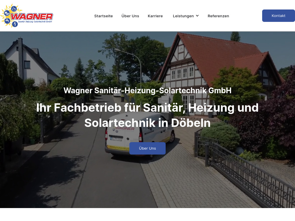 Website von Wagner Sanitär-Heizung-Solartechnik GmbH in Döbeln