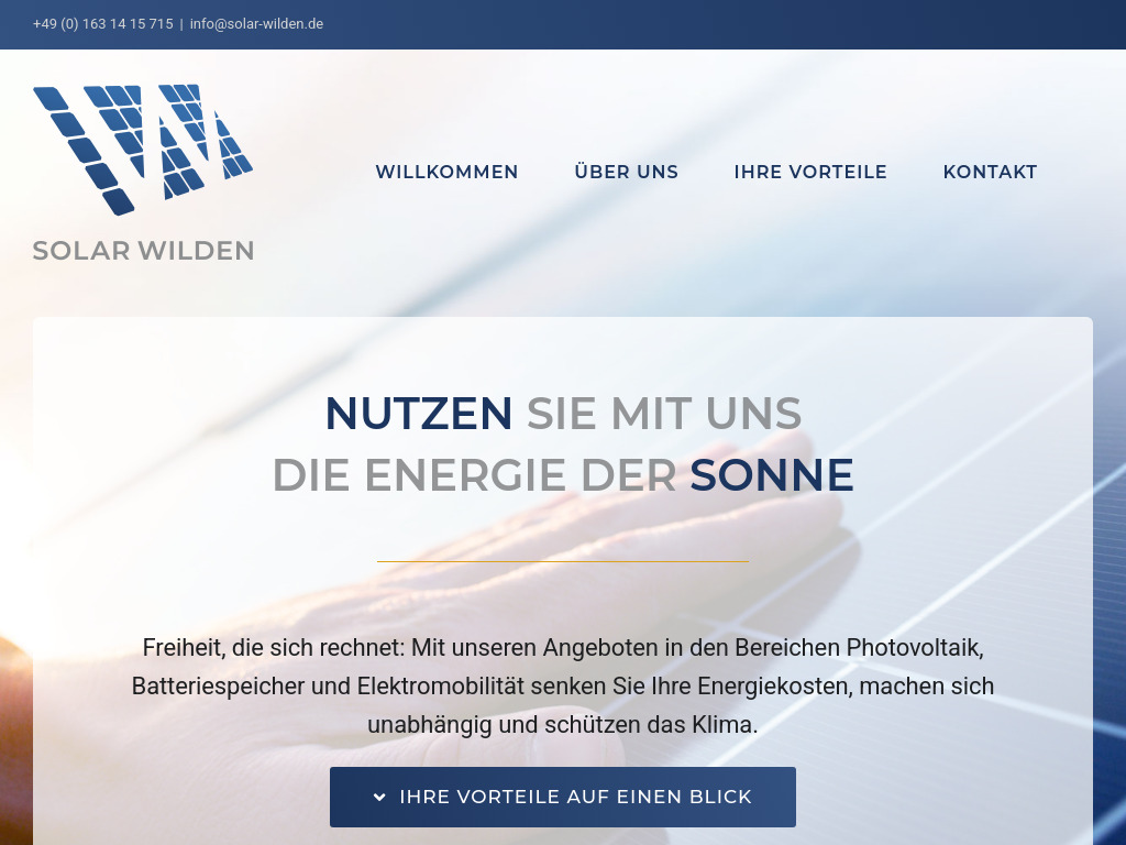 Website von Frank und Jan Wilden GmbH in Nideggen