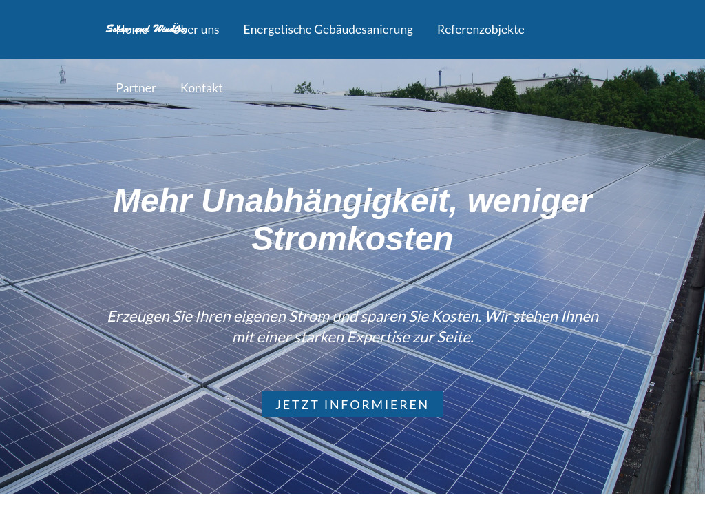 Website von Solar- und Windtec. GmbH in Urmitz