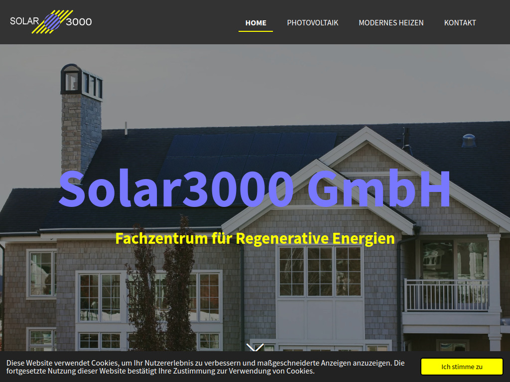 Website von Solar3000 GmbH in Euskirchen-Kirchheim