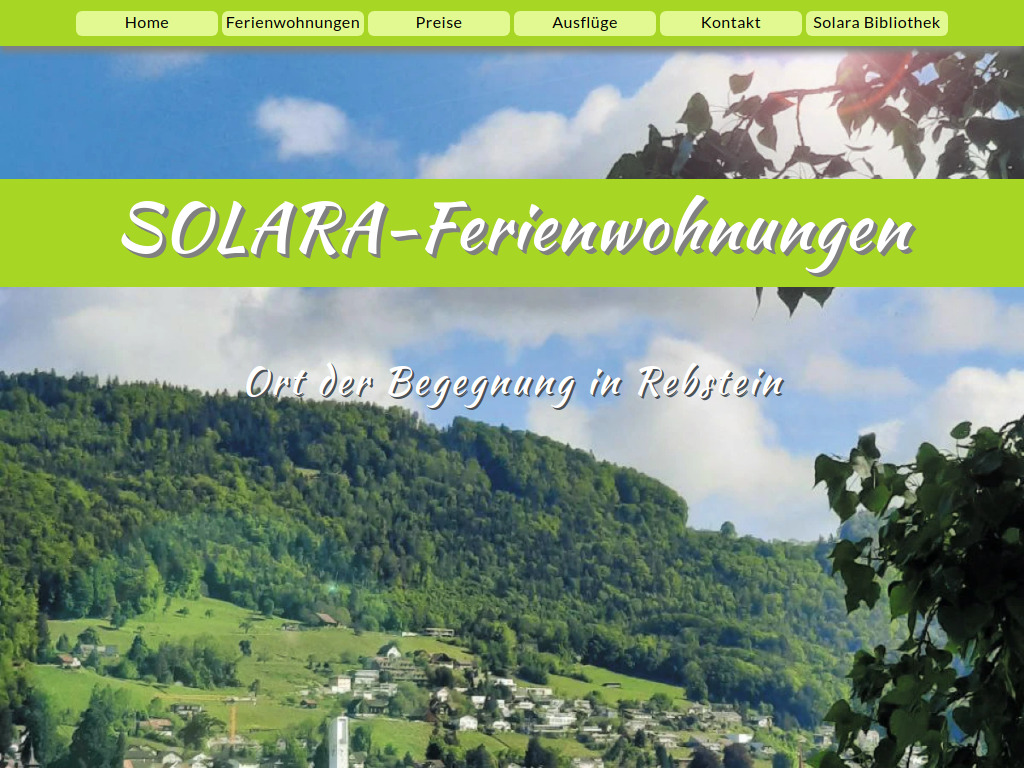 Website von SOLARA in Rebstein