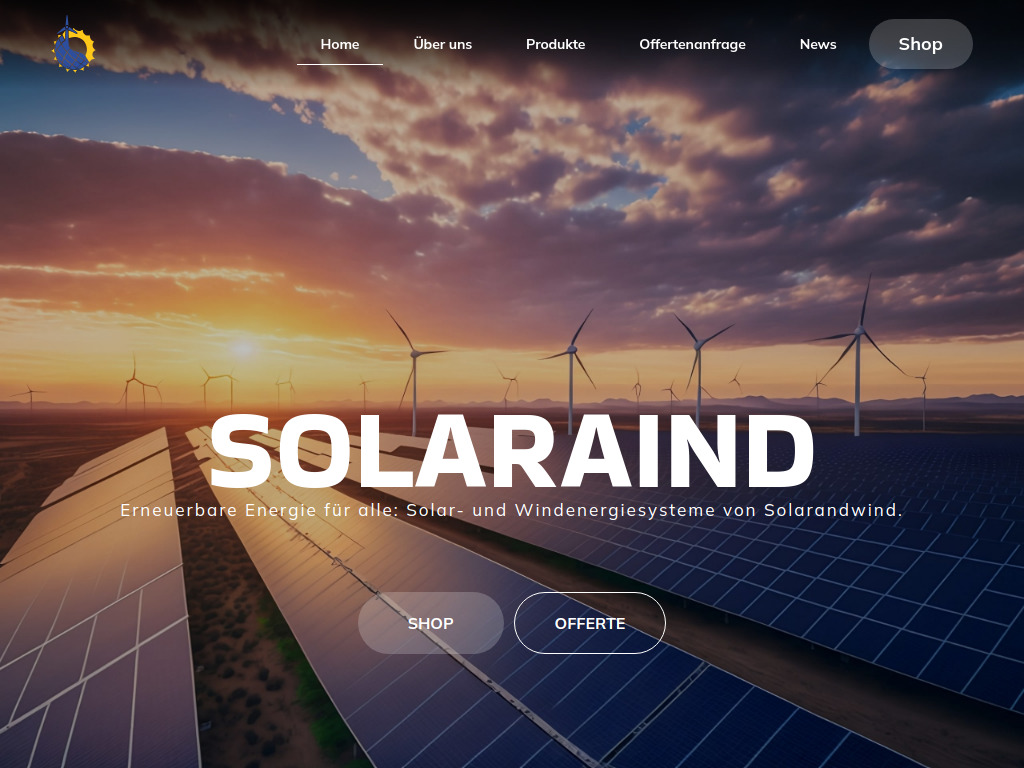 Website von Solarandwind Ltd. in Sulgen