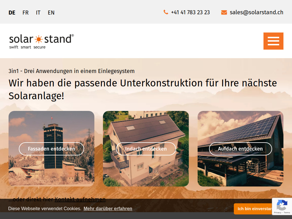 Website von Solarteam AG in Udligenswil