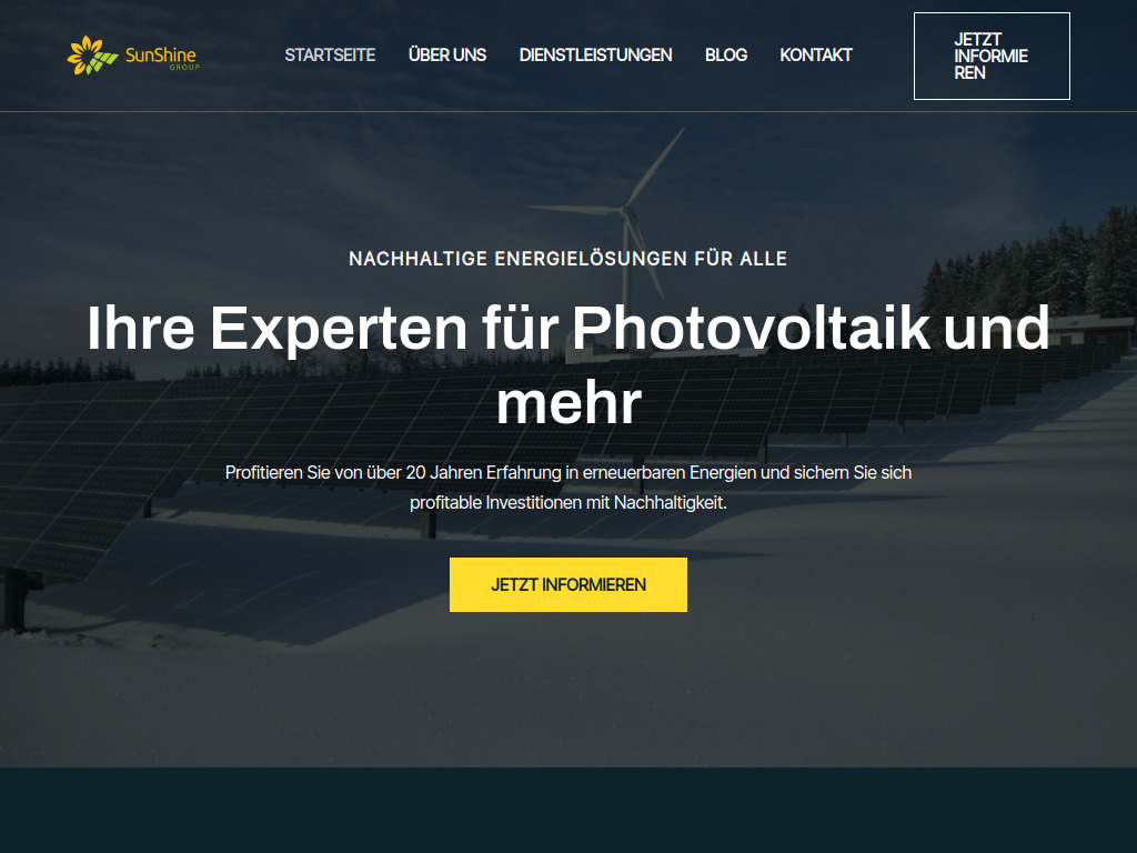 Website von SunShine Sales GmbH in Nürnberg