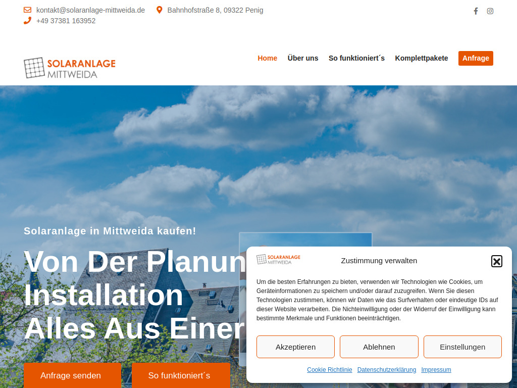 Website von Fit für Energie GmbH in Penig