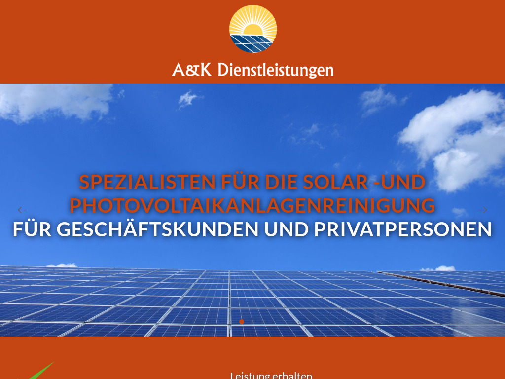 Website von A&K Dienstleistungen in Wiesbaden
