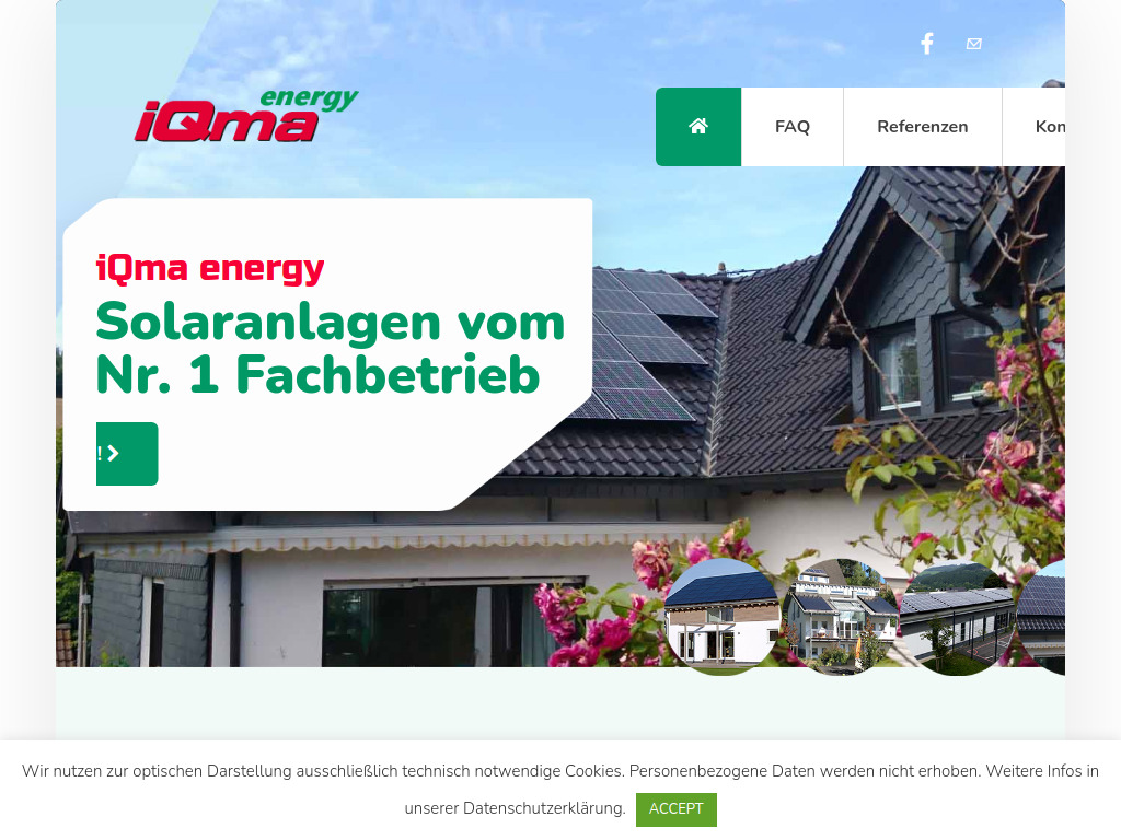 Website von iQma energy GmbH & Co. KG in Eslohe