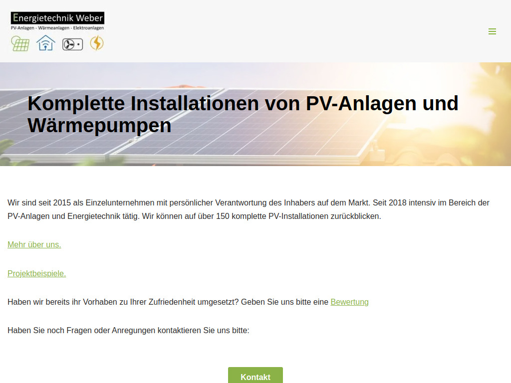 Website von Energietechnik Weber in Köln