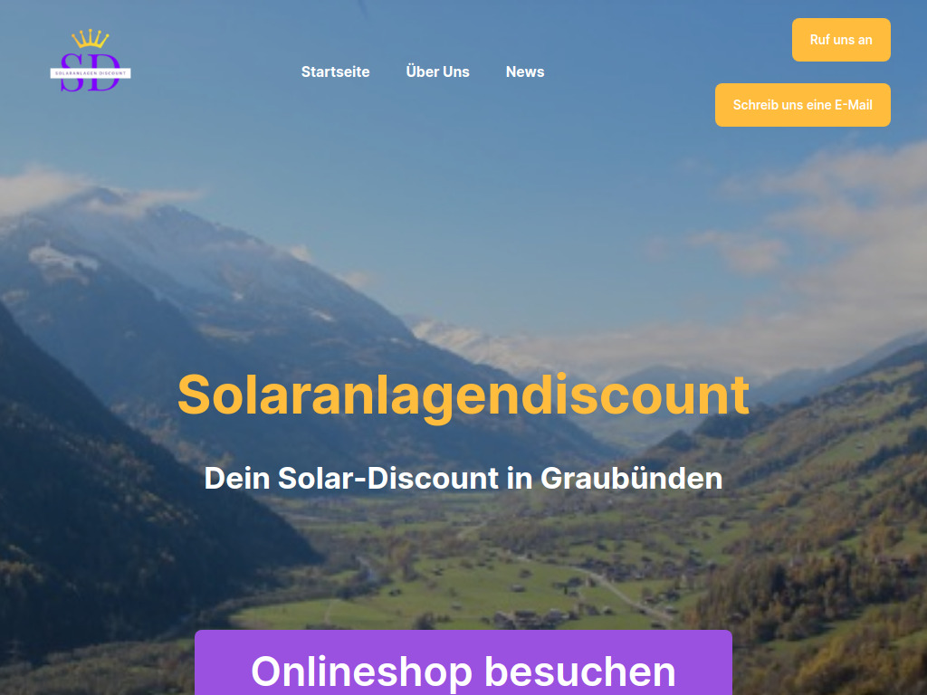Website von Solaranlagendiscount in Schnaus