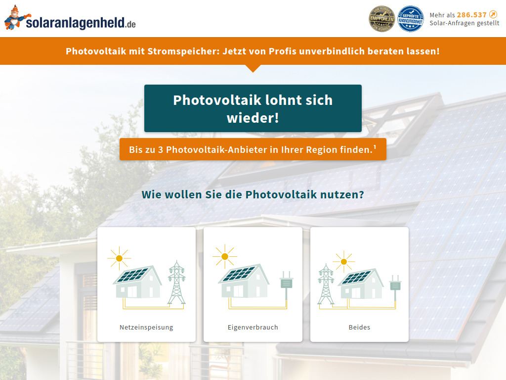 Website von solaranlagenheld.de :: Photovoltaik - Photovoltaikanlage - Solaranlage in Unterschleißheim