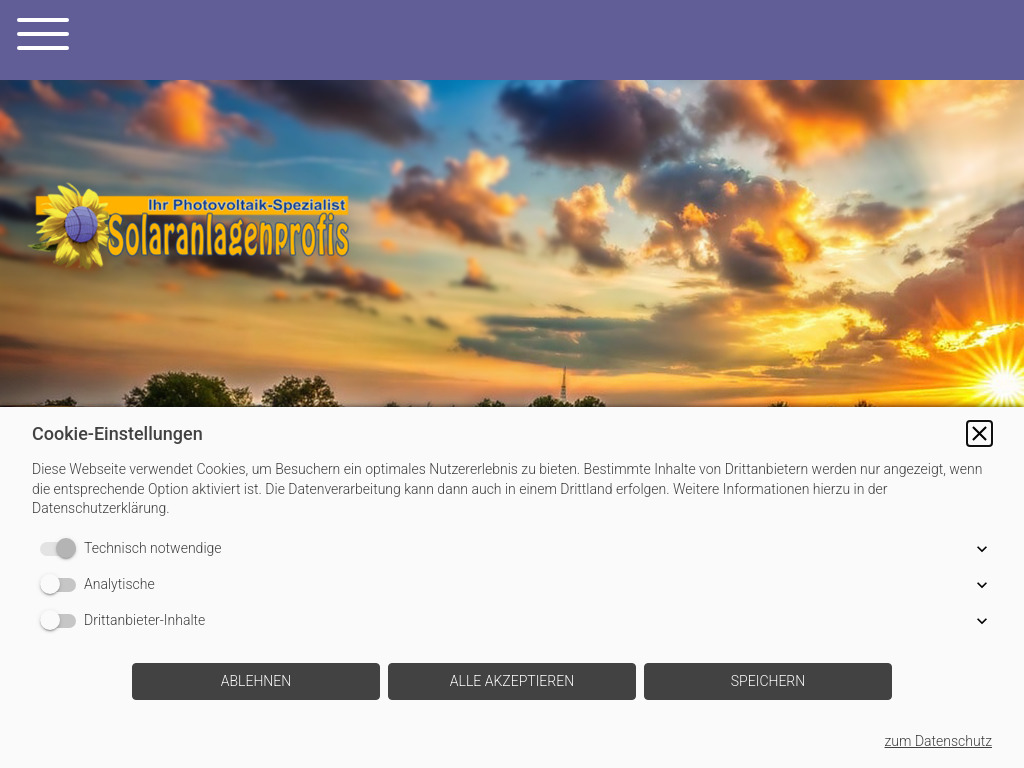 Website von SolaranlagenprofisDankert GmbH & Co. KG in Hankensbüttel