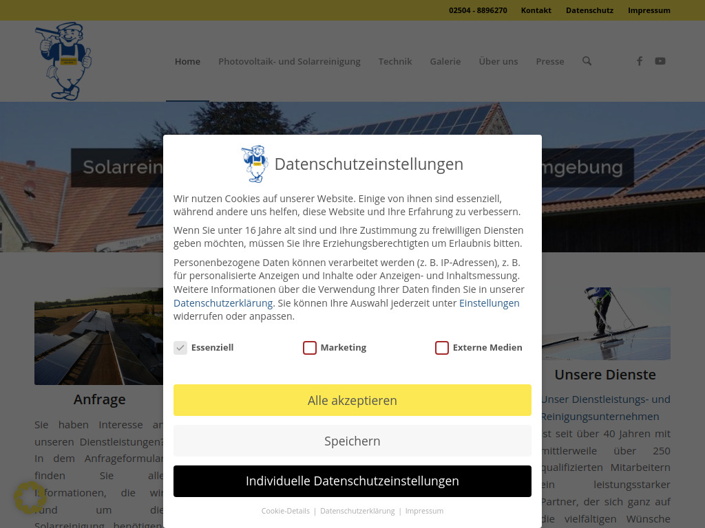 Website von Amendt Dienstleistungsgruppe GmbH in Münster