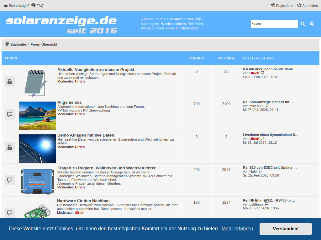 Website von Solaranzeige in Essen