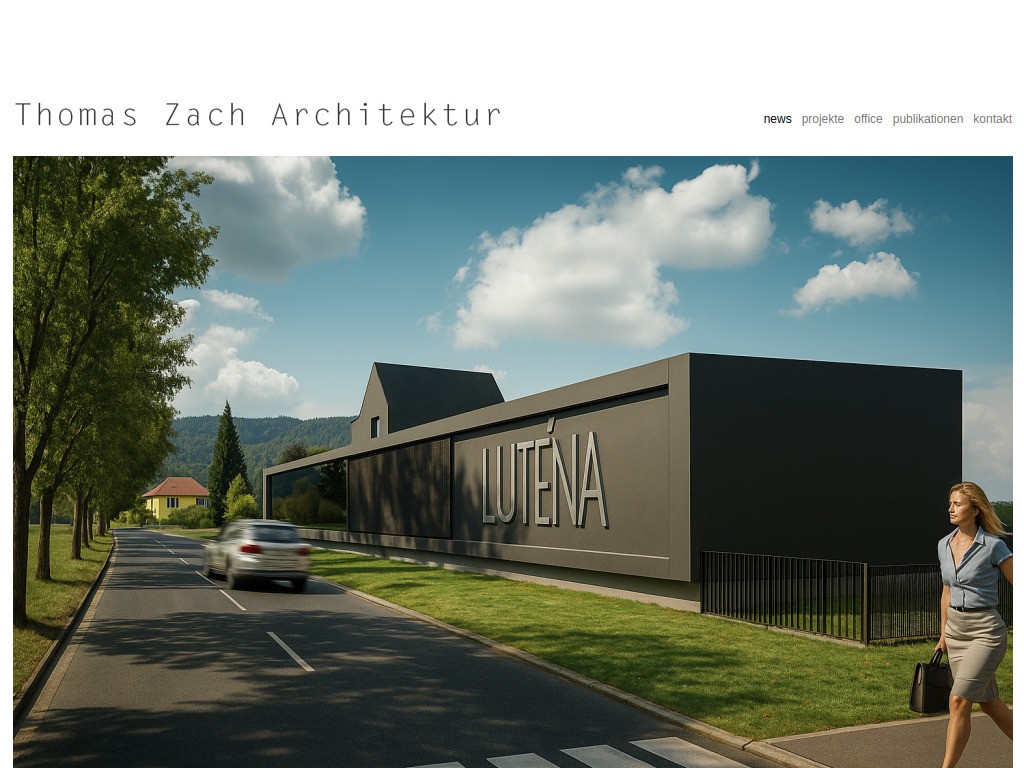 Website von Thomas Zach Architektur in Graz
