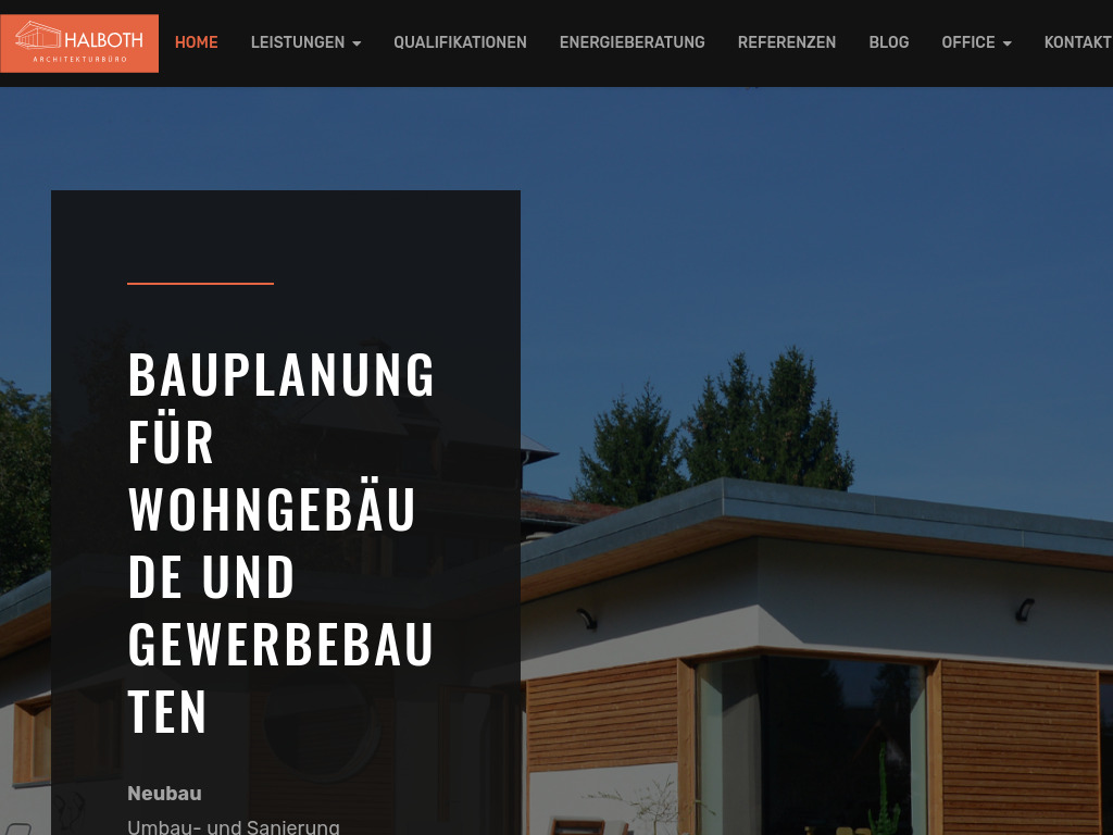Website von Architekturbüro Halboth in Münnerstadt