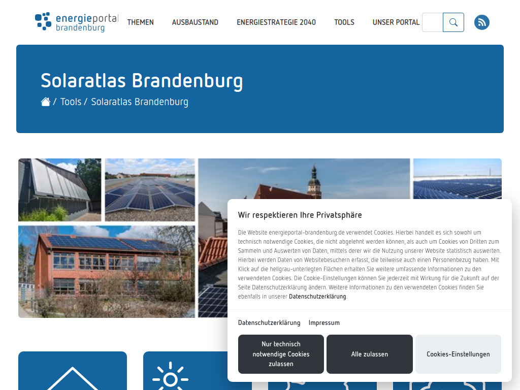 Website von Wirtschaftsförderung Land Brandenburg GmbH in Potsdam