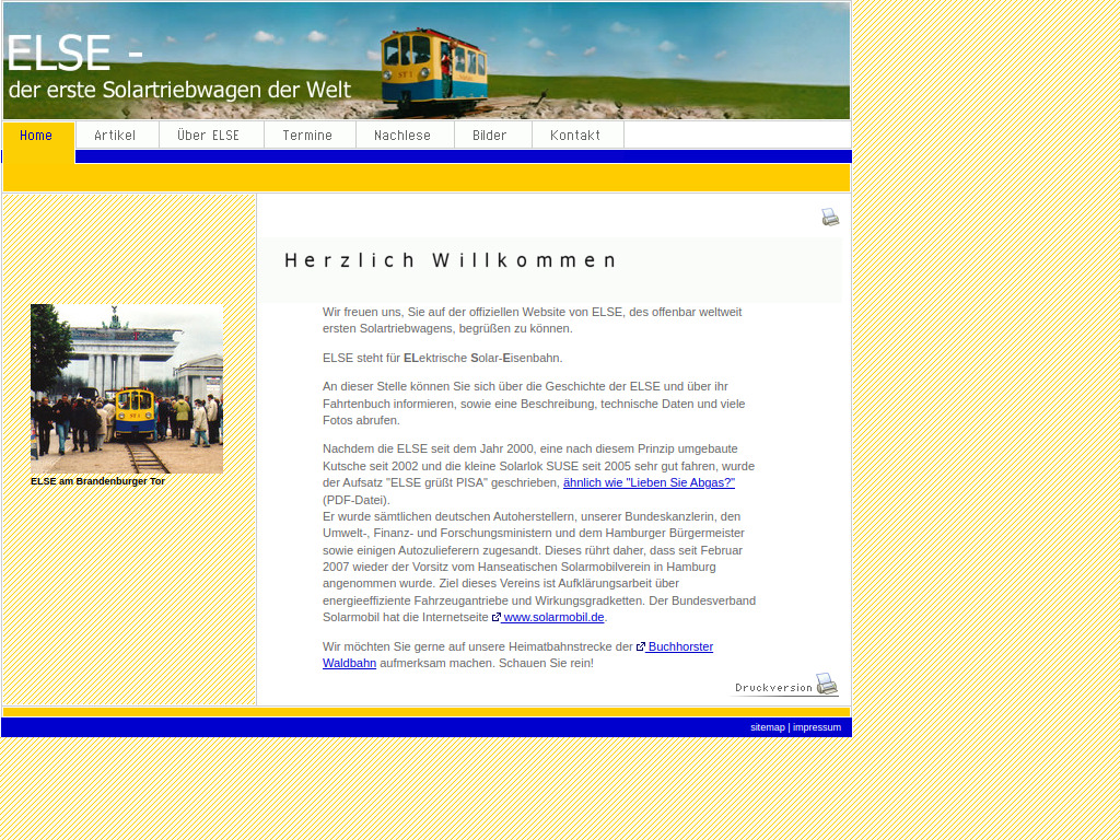 Website von Solarbahn : Herzlich Willkommen