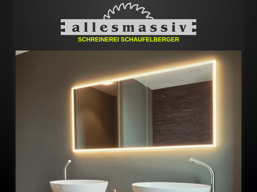 Website von Schreinerei Schaufelberger in Tenna