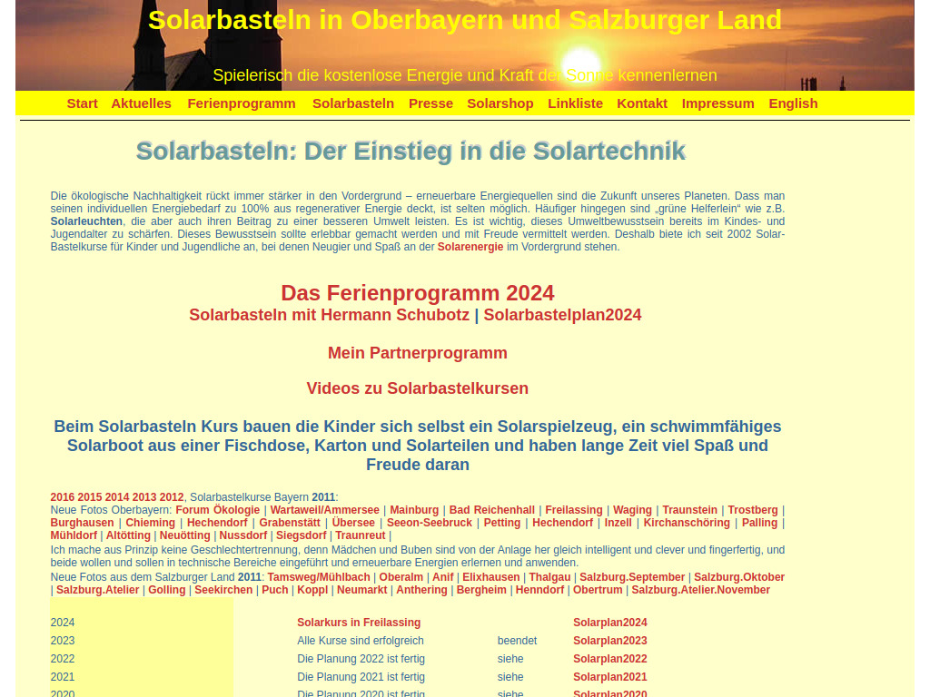 Website von Hermann Schubotz in Freilassing