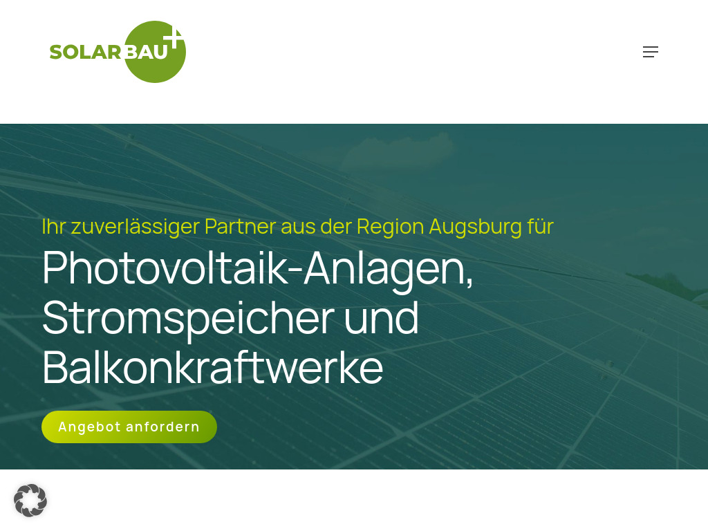 Website von SolarBau Plus GmbH in Augsburg