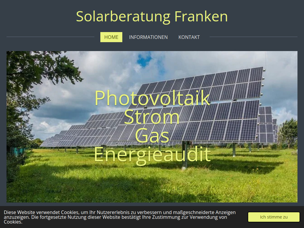 Website von Solarberatung Thomas Presser in Bamberg