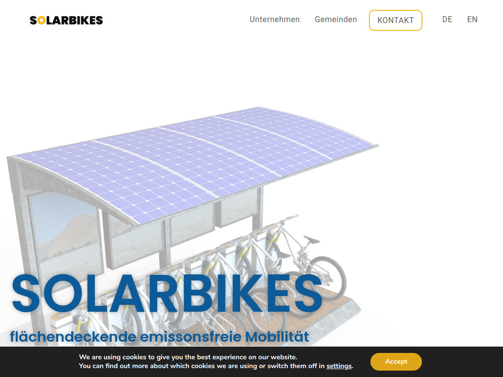 Website von automatisiertes E-Bikesharing für Kommunen, Unternehmen und Tourismus in Innsbruck