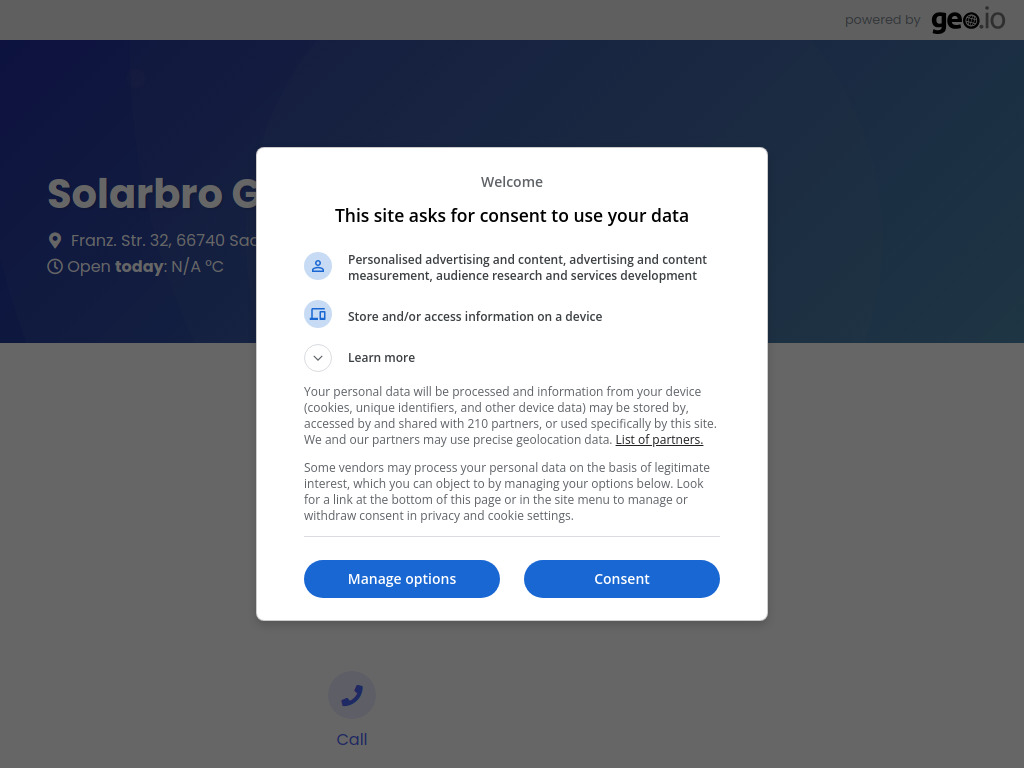 Website von Solarbro GmbH in Saarlouis