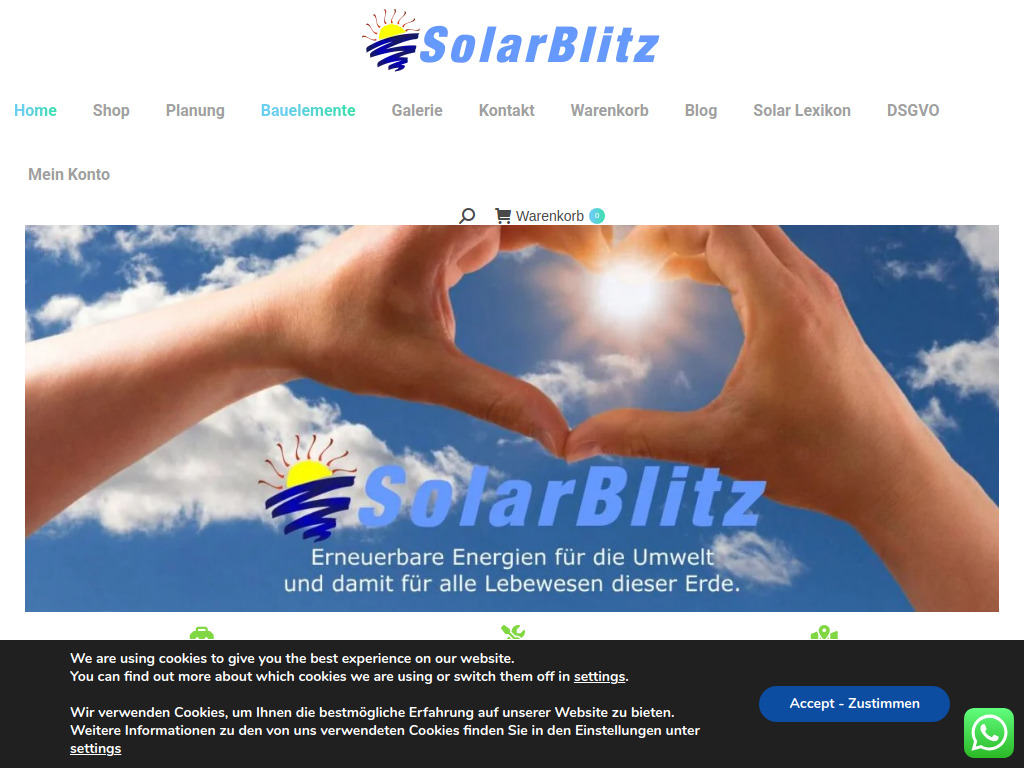 Website von Solarblitz in Dornach