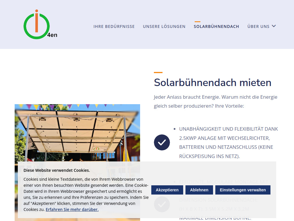 Website von i4en AG in Münsingen