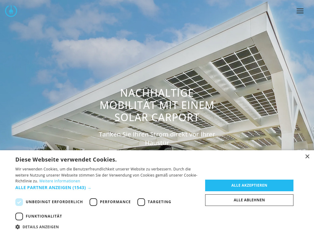 Website von Solarterrassen & Carportwerk GmbH in Neuruppin