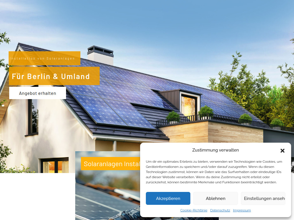 Website von SolarCity24 in Berlin