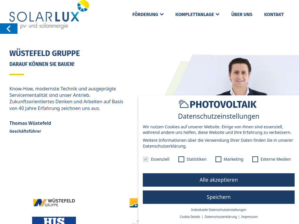 Website von Thomas Wüstefeld in Duisburg