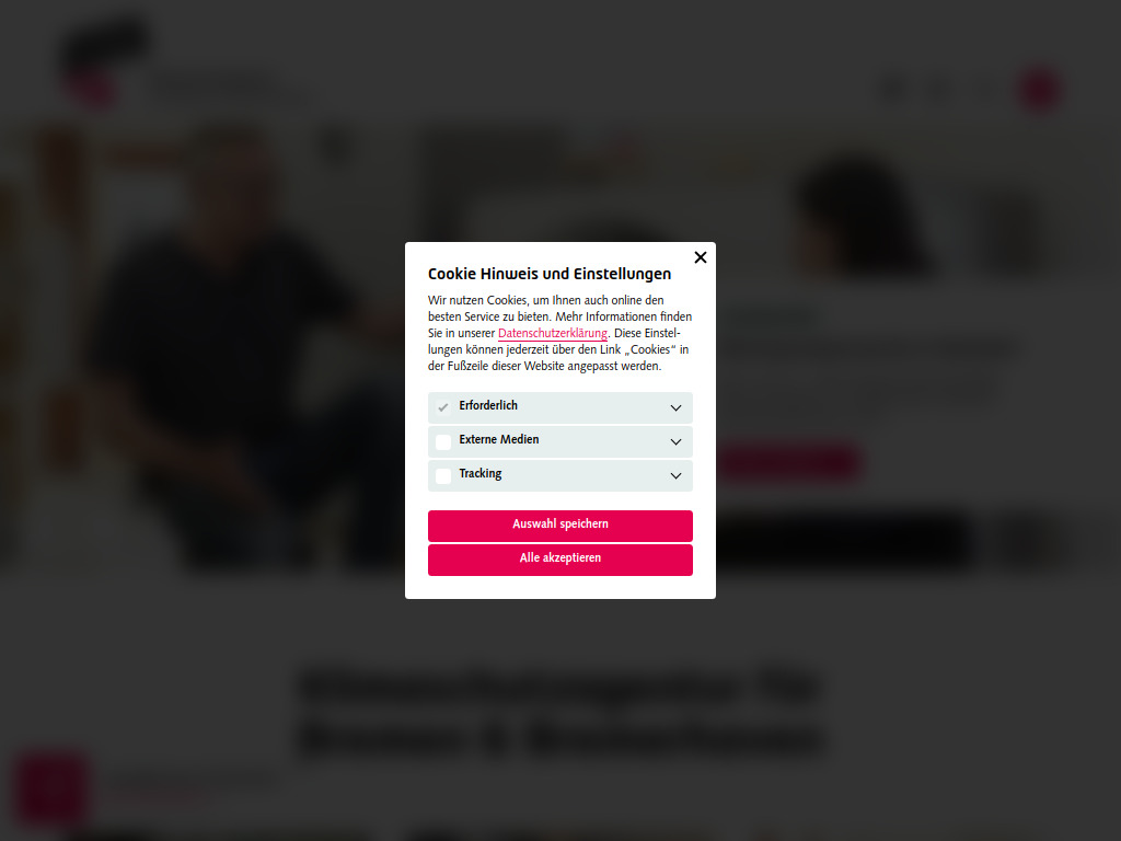 Website von Bremer Energie-Konsens GmbH in Bremen