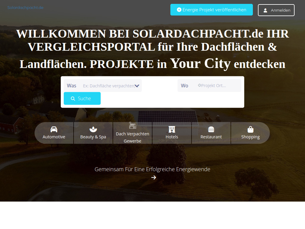 Website von Home - Solardachpacht.de in Bad Buchau
