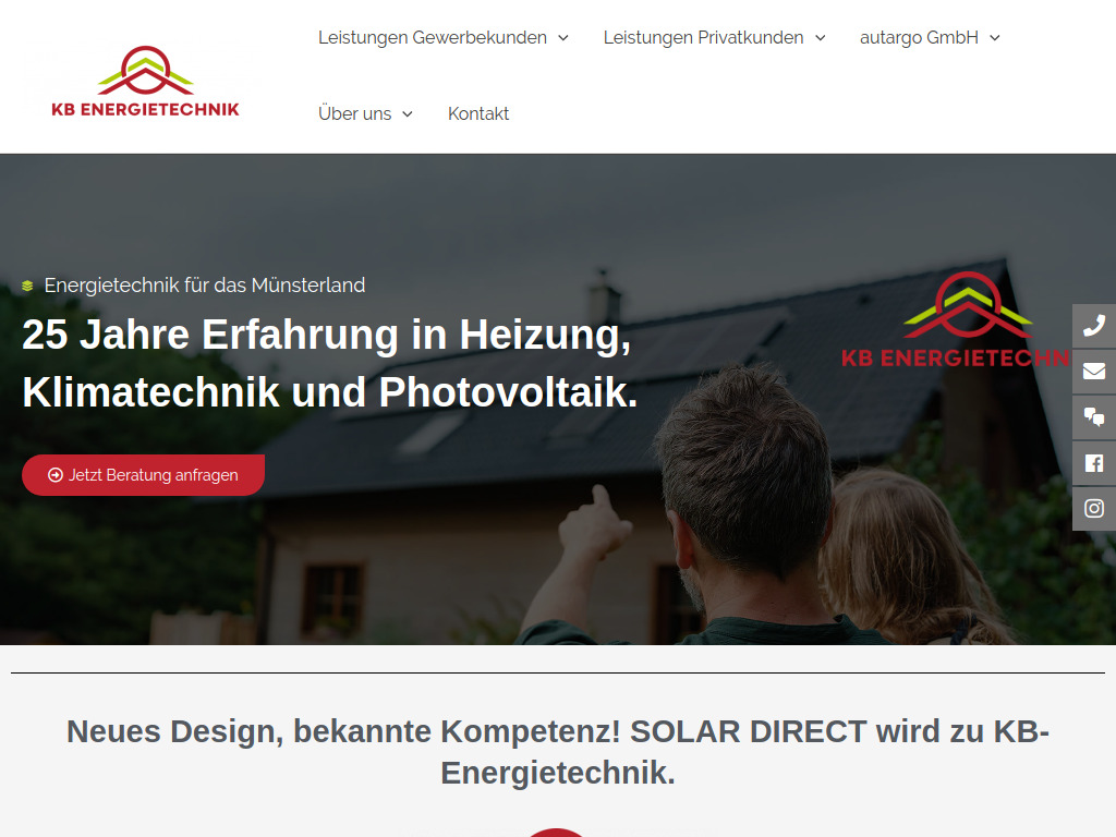 Website von KB-Energietechnik GmbH in Metelen