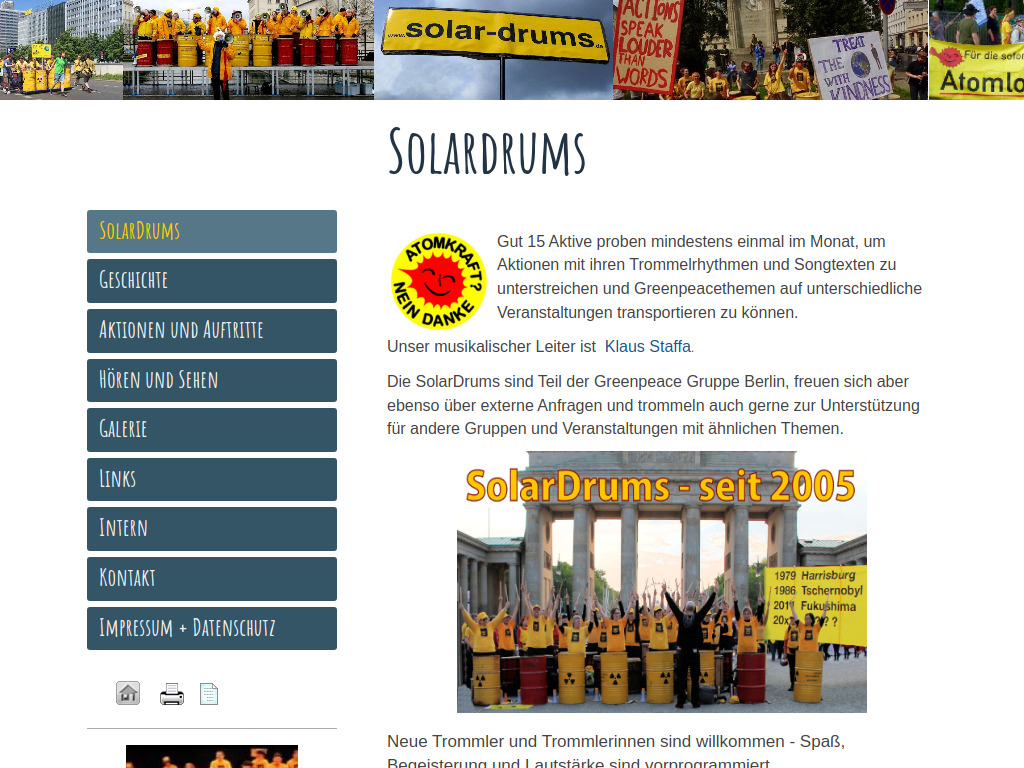 Website von SolarDrums